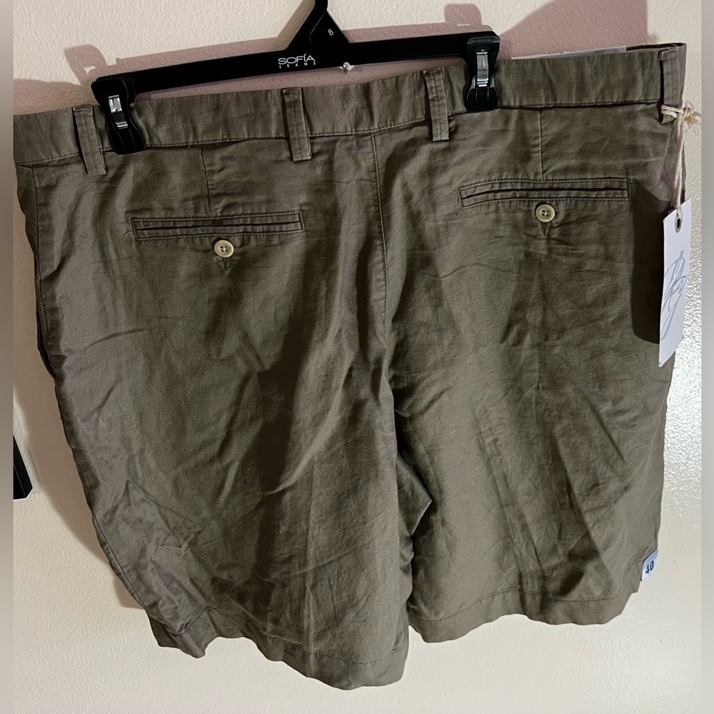 Casuals Roundtree & Yorke Size 40 Waist RELAXED FIT Brown Cotton New Mens Shorts - Picture 4 of 13